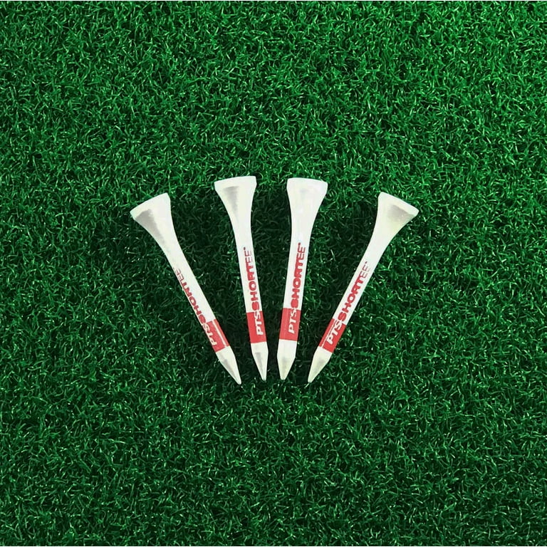 Pride Professional Tee System Shortee Golf Tees - 2 1/8 Inch, Red On White, 120 Count