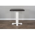 thumbnail image 5 of Sunny Designs Carriage House 36" Wood Pub Table in White/Dark Brown, 5 of 7