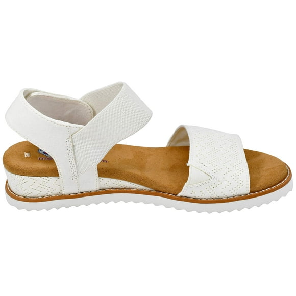 Skechers BOBS Women's Desert Kiss Sandal, Off White, 9 M US