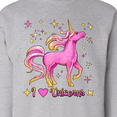 thumbnail image 3 of Inktastic I Love Unicorns Pink and Yellow Adult Sweatshirt, 3 of 4