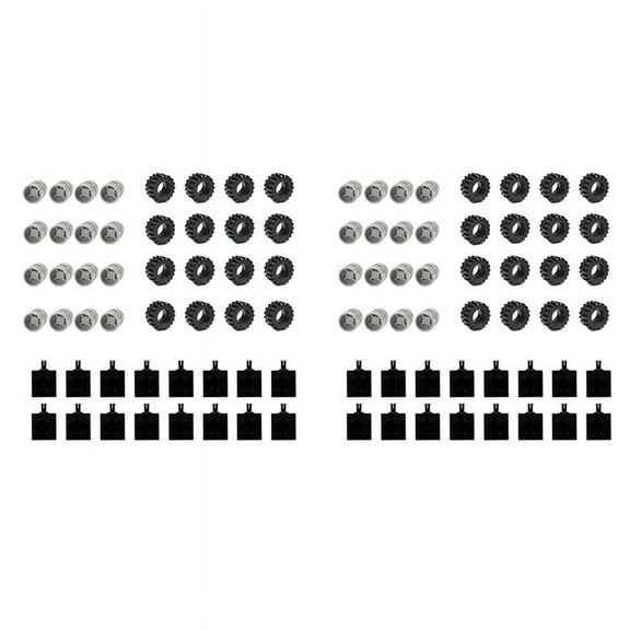 96PCS Mini Wheel Axles Pack Block Car Accessories Tyre Hub Classic Building Bricks Children DIY Toys Blocks for Kids,32 x RC Car 32 x RC Car tires 32 x RC Car axle,Photo Color