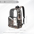 thumbnail image 6 of SEANATIVE Kids Clear Backpacks Transparent Bookbag Trendy School Bag with Side Pockets, Clear Bag Travel Rucksack School Supplies for Boys Girls, Aztec Highland Cow Ethnic Print, 6 of 7