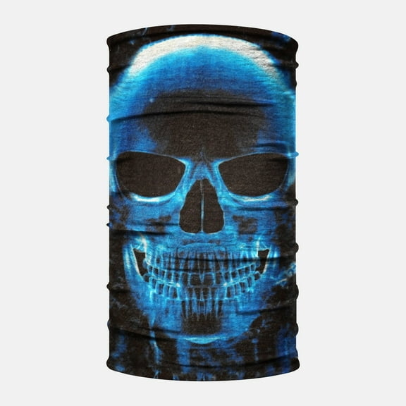 Blue Smoke Skull Neck Gaiter