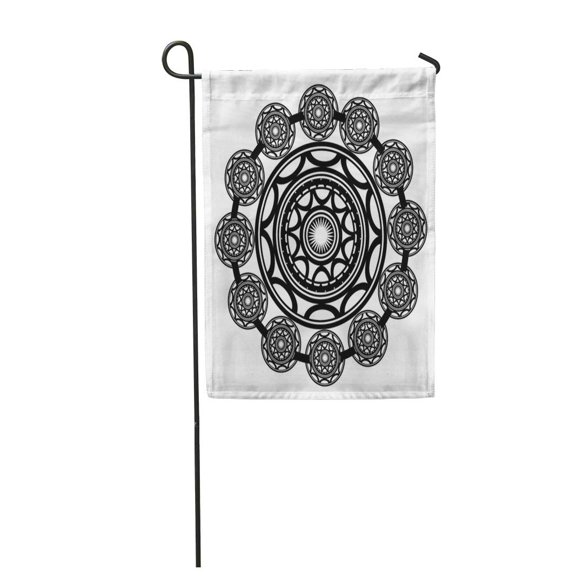 SIDONKU Ethnic Maori Polynesian Tattoo Intricate Aboriginal Garden Flag Decorative Flag House Banner 28x40 inch