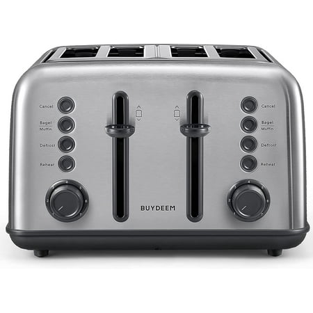 DT640 4-Slice Toaster, Extra Wide Slots, Retro Stainless Steel with ...