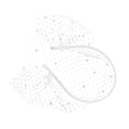 thumbnail image 3 of Diadema nupcial Zulema velo de novia jaula de pájaros Blanco, 3 of 8