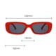 thumbnail image 3 of Gafas de sol rectangulares para mujer Protección UV Viajes Playa Gafas (Rojo), 3 of 5