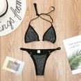 thumbnail image 4 of Women Swimsuits Embroidered Bandeau Boho Chic Bikini Top Bathing Suit,Black,L, 4 of 6