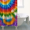 thumbnail image 4 of Colorful Rainbow Tie Dye Spiral Pattern Shower Curtain 36"x72" ,Bathroom Decorative Shower Curtains Set with 12 Hooks,Modern Waterproof Washable Shower Curtain, 4 of 6