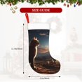 thumbnail image 3 of Cauagu Pyramid Desert Cat for Christmas Stockings,1-Pack Large Xmas Stocking Holiday and Farmhouse Stocking Fit for Christmas Holiday Party Decoration(17.7*11 Inch), 3 of 7