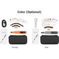 thumbnail image 4 of Juego de herramientas rotativas portátiles Mini amoladora inalámbrica Taladro eléctrico recargable de mano Carga USB 5 velocidades con múltiples accesorios Luz LED para cortar Lijado Grabado Pulido y esquí esquí Gafas de esquí, 4 of 5