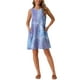 thumbnail image 1 of Vestidos de verano para mujeres INSPIRE CHIC, vestido sin mangas de teñido anudado, vestido casual de playa con bolsillos, talla S, teñido anudado azul y púrpura, 1 of 6