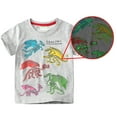 thumbnail image 2 of MEZZALL Boys Glow In The Dark Print T-Shirt Tshirts Tee Short Sleeve Casual Tops For Summer Daily, Grey, 3-4 Years, 2 of 6