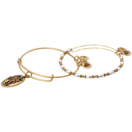 Alex And Ani Sphinx Set Of 2 Rafaelian Gold Bangle Bracelet A17OP04RG