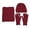 Red, variant on HNMKIU Winter Scarf Hat Knitted Neck Warmer Mittens Set For Extreme Cold Weather Outdoor Casual Three-Piece Grey - One Size