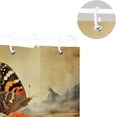 thumbnail image 5 of FREEAMG The Encounter of Butterfly and Flowers Shower Curtain for Bathroom, Decorative Bath Bathroom Accessories with 12 Pack Hooks for Home Hotels, 60 X 72 in, 5 of 6