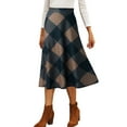 thumbnail image 2 of Gibobby faldas para niña de moda para mujer, cintura elástica con bolsillo, falda larga suelta en forma de A(Café, XXXXL), 2 of 5