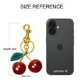 thumbnail image 3 of Soda Candy Cherry Bag Charm Purse Cute Keychains for Women Car Keyrings Leather Handbags Made of Metal Hardware and Glittering Resin, 3 of 6