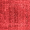 thumbnail image 1 of Ahgly Company Indoor Square Oriental Red Industrial Area Rugs, 6' Square, 1 of 4