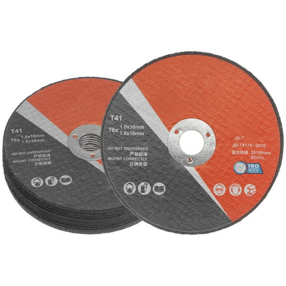 Cut Off Wheels 76mm x 1mm x 10mm Cutting Disc, Black, 12 Pieces