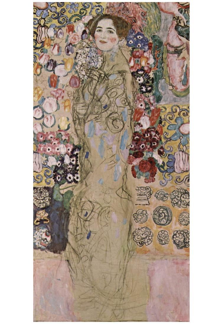 Gustav Klimt (Portrait of a Lady, unfinished) Art Poster