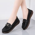 thumbnail image 2 of Womens Casual Leather Loafers Fashion Tassel Comfortable Walking Driving Shoes Moc Toe Non Slip Work Shoes, 2 of 7