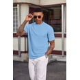 thumbnail image 3 of COOFANDY Men' T-Shirt Short Sleeve Crew Neck Textured Shirts Classic Knit Pullover Tees, 3 of 6
