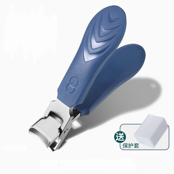 FEOLGEHLY Large Wide Jaw Opening Nail Clipper, Heavy Duty Fingernail & Toenail Cutter for Thick Nails, Practical Nail Trimmer for Men, Women, Adults and Seniors, Blue
