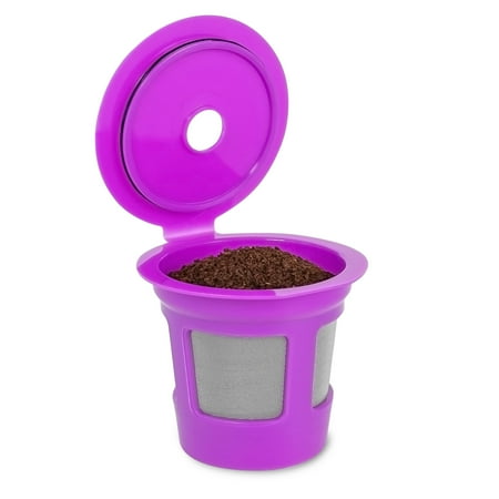 Perfect Pod Cafe Save Reusable K Cup Pod Coffee Filters - Refillable Coffee Pod Capsules with Built-in, Integrated Mesh Strainer for Use with Keurig & Select Single Cup Coffee Makers, 6-Pack