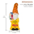 thumbnail image 4 of Alpine Corporation 24"H "To Gnome Me Is To Love Me" Indoor/Outdoor Garden Gnome Statue, Orange/Yellow, 4 of 12