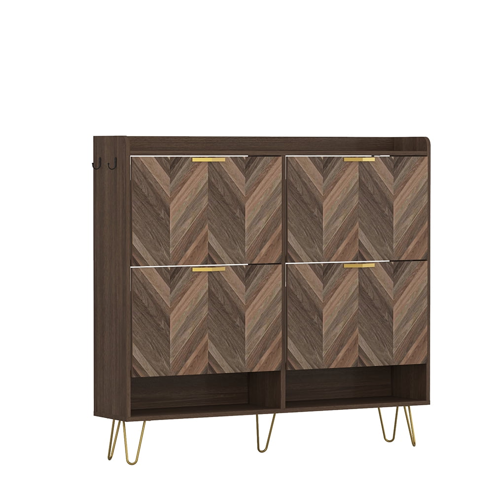 Spaco Shoe Storage Cabinet, Entryway Organizer, Wall-Anchored Stability, Space-Saving Design, Entryway Furniture, 47.2"L x 9.4"W x 42.9"H, Brown Spaco Shoe Storage Cabinet, Entryway Organizer, Wall-Anchored Stability, Space-Saving Design, Entryway Furniture, 47.2"L x 9.4"W x 42.9"H, Brown