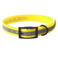 thumbnail image 1 of Translucent reflective waterproof dog collar strong coated nylon webbing with black hardware, 1 of 5