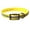 Yellow, variant on Translucent reflective waterproof dog collar strong coated nylon webbing with black hardware