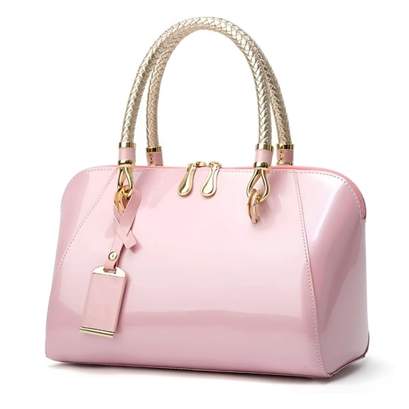 GASTROPOD Elegant Crossbody Shoulder Bags Tote Women Patent Leather Top Handle Handbag Lady Purse Pink Purses for Women