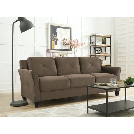 Lifestyle Solutions Taryn 78 75 Curved Arm Sofa Brown