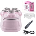 thumbnail image 2 of Electric Head Shaver for Bald Men 6D Floating Head, IPX7 Waterproof Wet Dry Cordless Razor with Magnetic Detachable Head, LED Display Type C Fast Charging Mens Grooming Kit Pink, 2 of 7
