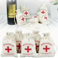 thumbnail image 2 of 50 piezas de bolsa de regalo de boda, bolsas para kit de resaca Bolsas de lino de algodón rojo para regalo de invitados, festival, evento, fiesta, 2 of 5
