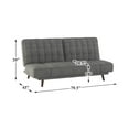 thumbnail image 2 of Lazzara Home Foster 79.5 in. Dark Gray Chenille Upholstered 2-Seater Elegant Lounger, 2 of 9