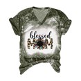 thumbnail image 4 of EQWLJWE Women Blessed Mama T-Shirt Blessed Mom Shirts Blessed Leopard Floral Mother Tee Tops, 4 of 5