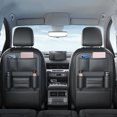 thumbnail image 2 of Bolsa de almacenamiento de gran capacidad para organizador de respaldo de asiento de coche de cuero, 2 of 5