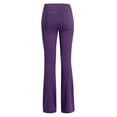 thumbnail image 5 of Ydkzymd Womens Yoga Pants with Pockets Tummy Control Wide Leg Bootcut Workout Yoga Pants High Waist Casual Tummy Control Leggings 4 Pockets Purple S, 5 of 5