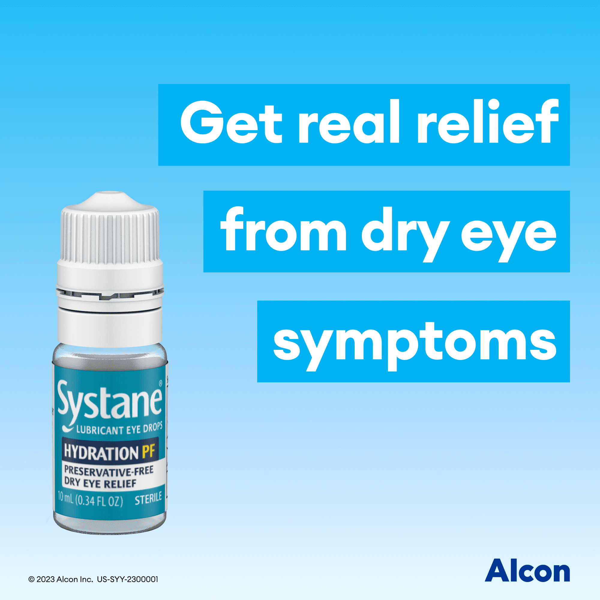Systane Hydration Preservative Free Liquid Dry Eye Drops for Daily Use, 10 ml