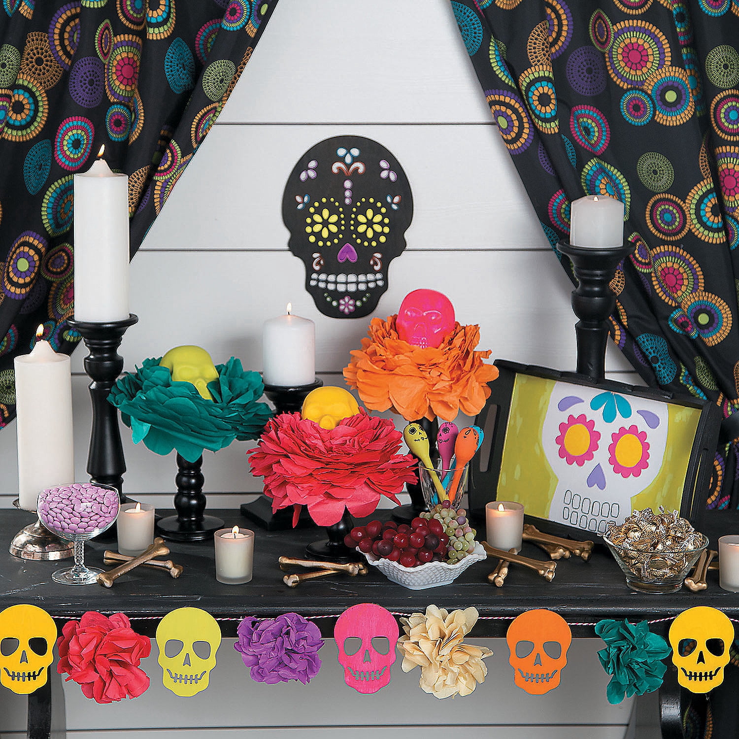 DIY Mini Ceramic Skull, Craft Kits, Halloween, 12 Pieces