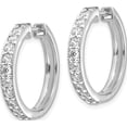 thumbnail image 2 of 14K White Gold Diamond Milgrain Hinged Hoop Earrings (21 X 21) Made In India em4275-100-wa, 2 of 5