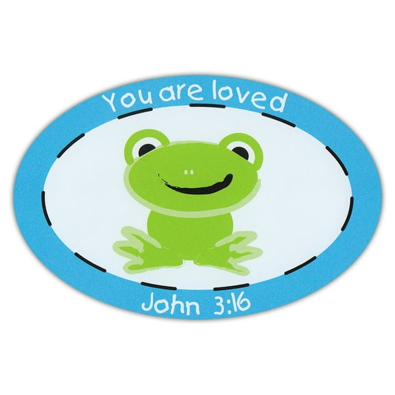 Oval Shaped Car/Refrigerator Magnet - You Are Loved (John 3:16) - Religious Bible Verse, Passage