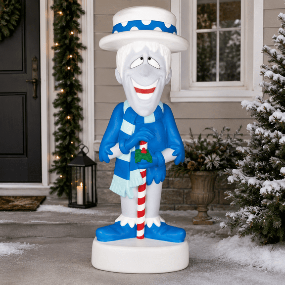Snow Miser Blow Mold Christmas Decor, Retro Holiday Figure for Outdoor Lawn, Porch, Yard and Christmas in July Display