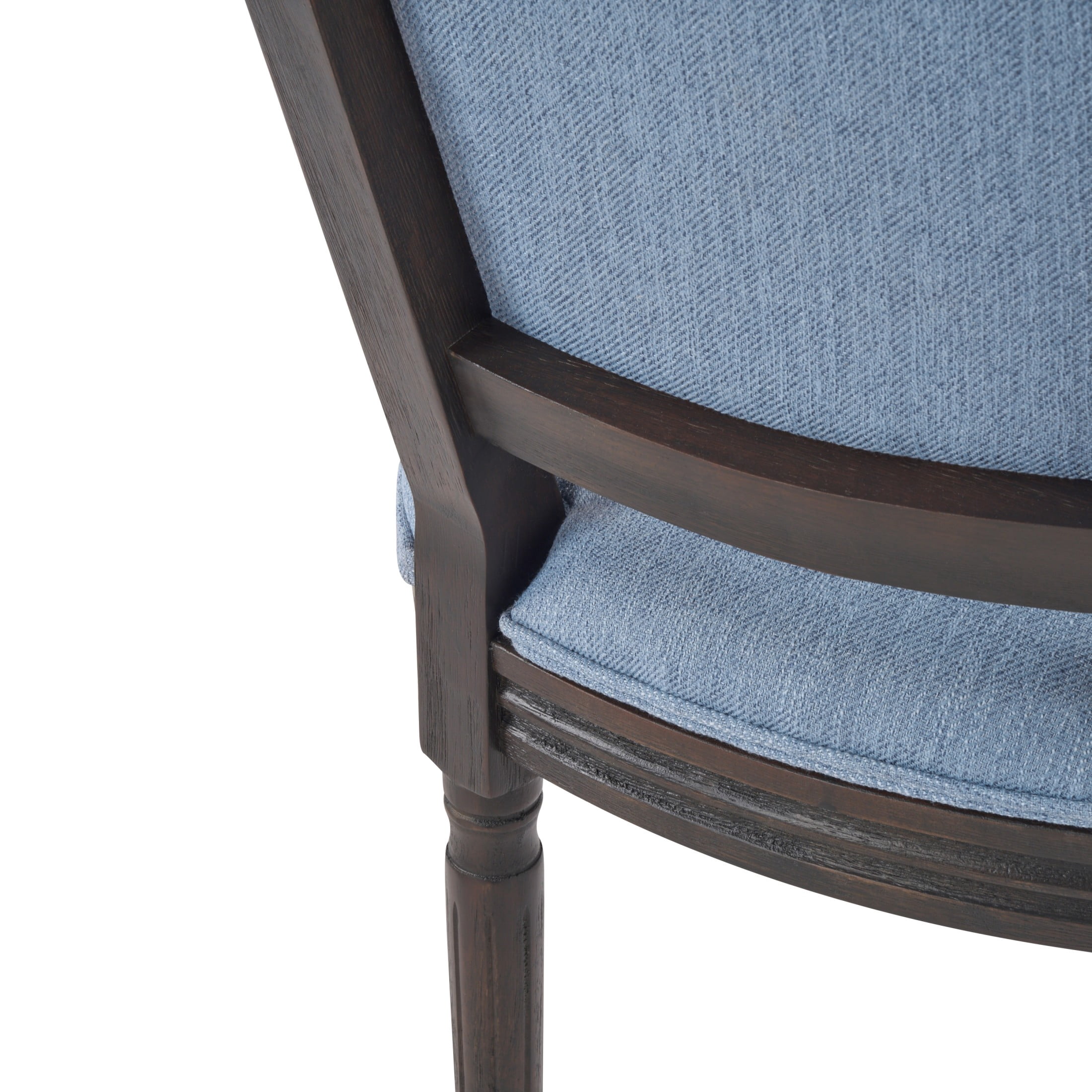 Christopher Knight Home Set of 4 French Country Upholstered Dining Chairs, Rubberwood Frame, Slate Blue