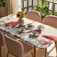 thumbnail image 3 of Gnomes Spring Floral Table Cloths for 4 Foot Rectangle Tables, Daisy Pastoral Flowers Watercolor Patio Waterproof Elastic Fitted Tablecloths, Washable Rectangular Table Cover for Camping, 3 of 8
