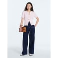 thumbnail image 2 of Free Assembly Women's and Women's Plus Cable Knit Cardigan Sweater with Short Sleeves, Lightweight, Sizes XS-4X, 2 of 4