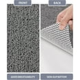 thumbnail image 3 of Shower Mats Non Slip Without Suction Cups, 15.7× 36 Inch, PVC Loofah Bathroom Mats, Loofah Mats for Shower and Bathroom, Quick Drying, Grey, 3 of 9